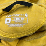 Carhartt Spellout Hoodie - XS Yellow Cotton