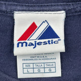 Brewers Majestic Mlb T-Shirt - Large Navy Cotton