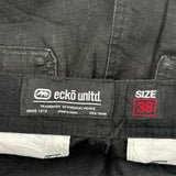 Ecko Unltd Cargo Shorts - 38W 10L Black Cotton
