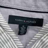 Tommy Hilfiger Striped Shirt - XL Gray Cotton