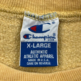 Champion Sweatshirt - XL Yellow Cotton