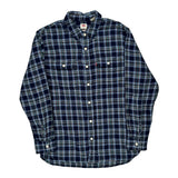 Levis Checked Flannel Shirt - Medium Blue Cotton