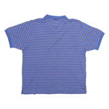 NAUTICA Mens Blue Striped Short Sleeve Polo Shirt XL Classic Cotton Summer
