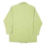 Womens Green Button Jacket L Polyester Blend Plain Lightweight Casual