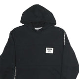 PUMA Mens Black Cotton Hoodie M Printed Logo Casual Streetwear Sweatshirt