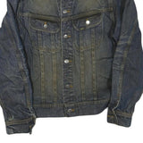 LEE Mens Blue Denim Button Jacket M Cotton Blend Classic Workwear