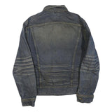 LEE Mens Blue Denim Button Jacket M Cotton Blend Classic Workwear