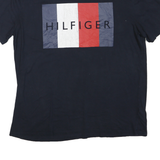 TOMMY HILFIGER Mens Navy Blue Graphic T-Shirt 2XL Short Sleeve V-Neck Cotton