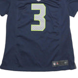 NFL Mens Blue & Green Wilson Football Shirt M Short Sleeve V Neck Graphic