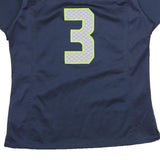 NFL Mens Blue & Green Wilson Football Shirt M Short Sleeve V Neck Graphic