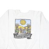 HANES Mens White Renaissance Pleasure Faire Crew Neck M Cotton Sweatshirt