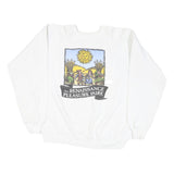 HANES Mens White Renaissance Pleasure Faire Crew Neck M Cotton Sweatshirt
