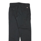 DICKIES Mens Cotton Blend Black Regular Tapered Trousers W31 L29 Workwear