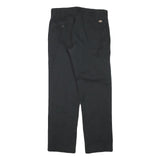 DICKIES Mens Cotton Blend Black Regular Tapered Trousers W31 L29 Workwear