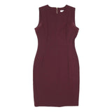 CALVIN KLEIN Womens Maroon Bodycon Polyester Blend Sleeveless Midi Dress M