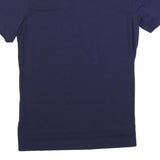 POLO RALPH LAUREN Mens Navy Blue Short Sleeve Plain M Polo Shirt Cotton Blend