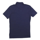POLO RALPH LAUREN Mens Navy Blue Short Sleeve Plain M Polo Shirt Cotton Blend
