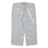 STYLE AND CO Womens Cotton Blend Blue Casual Shorts M W28 Button Pocket