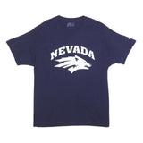 RUSSELL ATHLETIC Mens Navy Blue Nevada Graphic T-Shirt L Short Sleeve Crew Neck