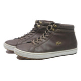 LACOSTE Womens Brown Leather High Top Trainers UK 7 Stylish Comfortable Casual