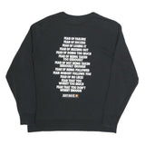 NIKE Mens Black Sweatshirt Just Do It S Cotton Blend Crew Neck Long Sleeve