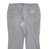 CARHARTT Mens Jeans Grey Relaxed Straight Denim Medium W40 L27 Cotton Workwear