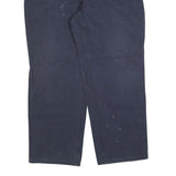 CARHARTT Mens Cotton Blend Blue Relaxed Straight Trousers W42 L32 Workwear Zip