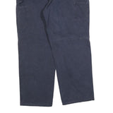 CARHARTT Mens Cotton Blend Blue Relaxed Straight Trousers W42 L32 Workwear Zip