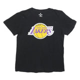 FANATICS Womens Black & Yellow Los Angeles Lakers Graphic T-Shirt M Short Sleeve