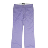 JOSEPH Womens Cotton Blend Purple Regular Straight Trousers W28 L34 Elegant
