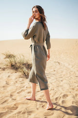 Isla - Midi Linen Dress