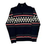 Tommy Hilfiger Christmas 1/4 Zip - Medium Red Cotton