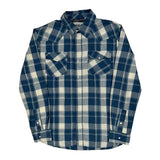Levis Checked Flannel Shirt - Medium White Cotton