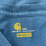 Carhartt T-Shirt - 2XL Blue Cotton