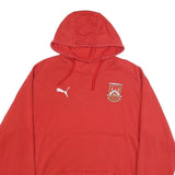 PUMA Mens Red Hoodie XL Stourbridge FC Cotton Blend Pullover Sweatshirt