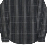WRANGLER Mens Black & Grey Check Western Shirt L Long Sleeve Cotton Blend