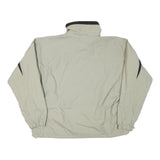 COLUMBIA Mens Beige & Black Outdoor Jacket L Polyester Blend Zip Plain