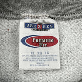 Vintage 90S Blank Jerzees Sweatshirt - XL Grey Polyester Blend