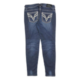 VIGOSS Womens Blue Slim Skinny Denim Medium Wash W31 L30 Detailed Stitching