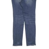 AMETHYST Womens Slim Blue Cotton Blend Denim Jeans W32 L32 Stylish Pocket Detail