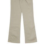 DICKIES Womens Beige Regular Fit Straight Leg Trousers W25 L27 Cotton Blend Zip