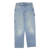 DICKIES Mens Regular Fit Blue Denim Rinse Wash Jeans W30 L28 Workwear Zip