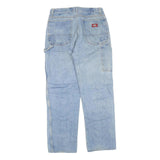DICKIES Mens Regular Fit Blue Denim Rinse Wash Jeans W30 L28 Workwear Zip