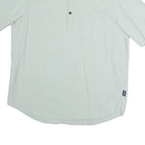 PATAGONIA Mens White & Grey Striped Short Sleeve Polo Shirt M Casual Summer