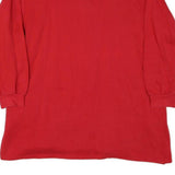 POWER Womens Red Pullover XL Sweatshirt Cotton Blend Heart Graphic