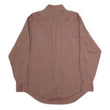NAUTICA Mens Red Striped Shirt M Cotton Blend Long Sleeve Button Shirt Casual