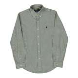 Ralph Lauren Striped Shirt - Medium Green Cotton