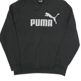 PUMA Womens Black Hoodie S Cotton Blend Pullover Casual Sports Sweatshirt