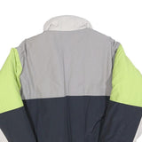 RECLAIMED VINTAGE Mens Lime Green & Grey Colourblock Jacket M Polyester Blend