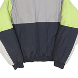 RECLAIMED VINTAGE Mens Lime Green & Grey Colourblock Jacket M Polyester Blend